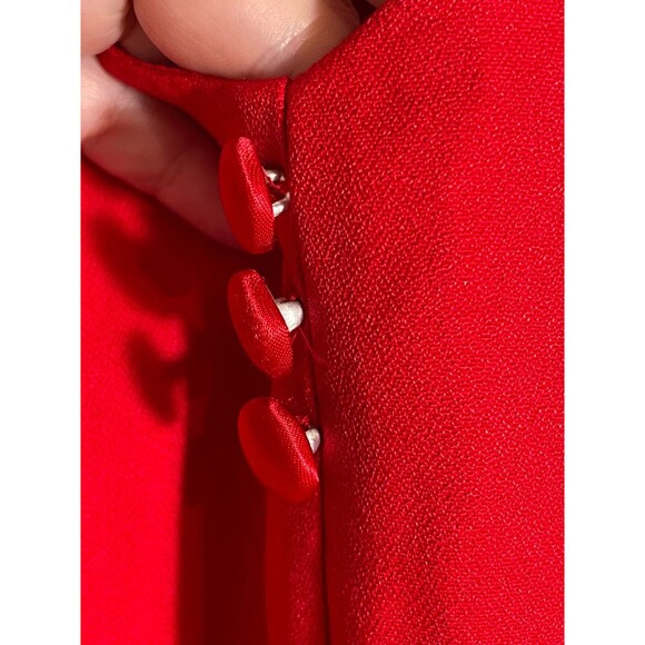 NWT Vintage Fredrick's of Hollywood Cherry Red Bodycon Dress 80s 90s Size Large - Picture 3 of 16